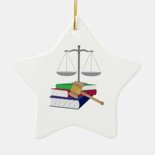 Advokatsymboler Julgransprydnad Keramik
