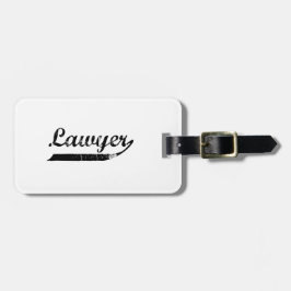 Advokattypografi Bagagebricka