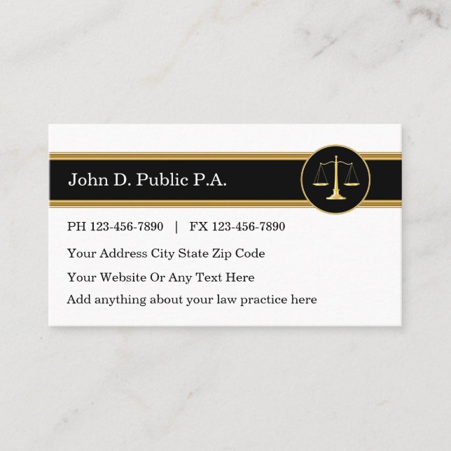 Advokatvisitkortar Visitkort (Framsida)