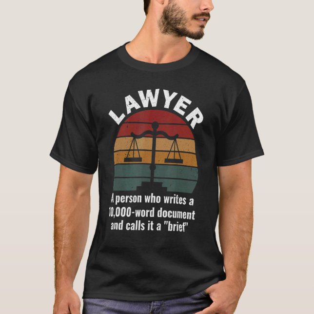 Advyer Definition Law Firm Attorney Lawyer T Shirt (Framsida)