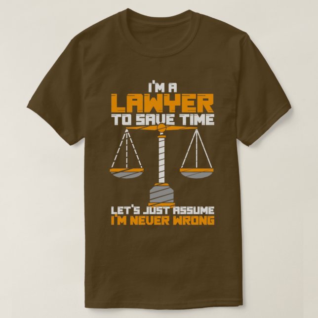 Advyer Funny advokat Attorney Law Höger Court T Shirt (Design framsida)