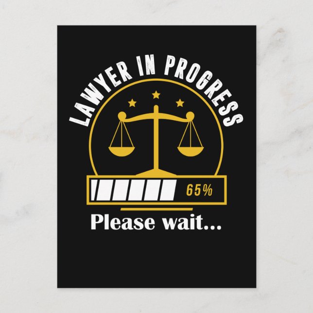 Advyer Progress Funny Lawyer Loading Vykort (Framsida)