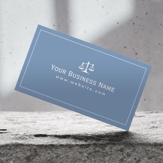 Advyer Simple Plain Blue Law Attorney Visitkort (Skapare uppladdad)