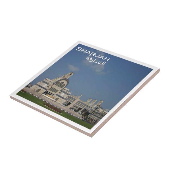 AE014 SHARJAH, SOUQ AL MARKZI, UAE, Asien. Kakelplatta (Sidan)