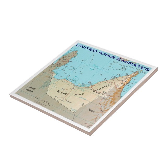 AE026 KARTA, Förenade Arabemiraten, Förenade Arabe Kakelplatta (Sidan)