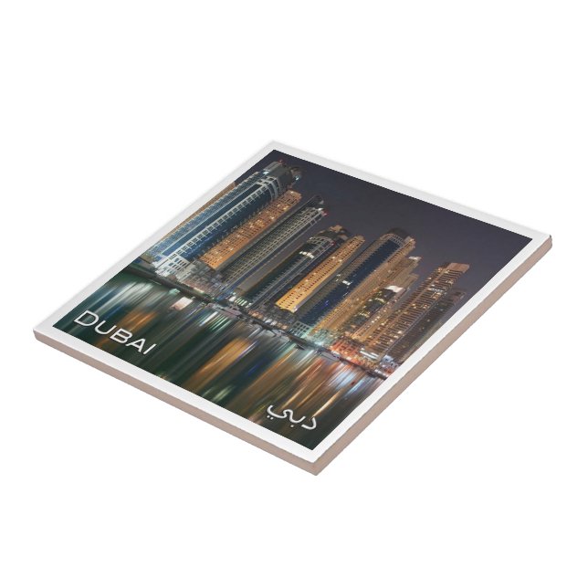 AE043 DUBAI marina, Förenade Arabemiraten Kakelplatta (Sidan)