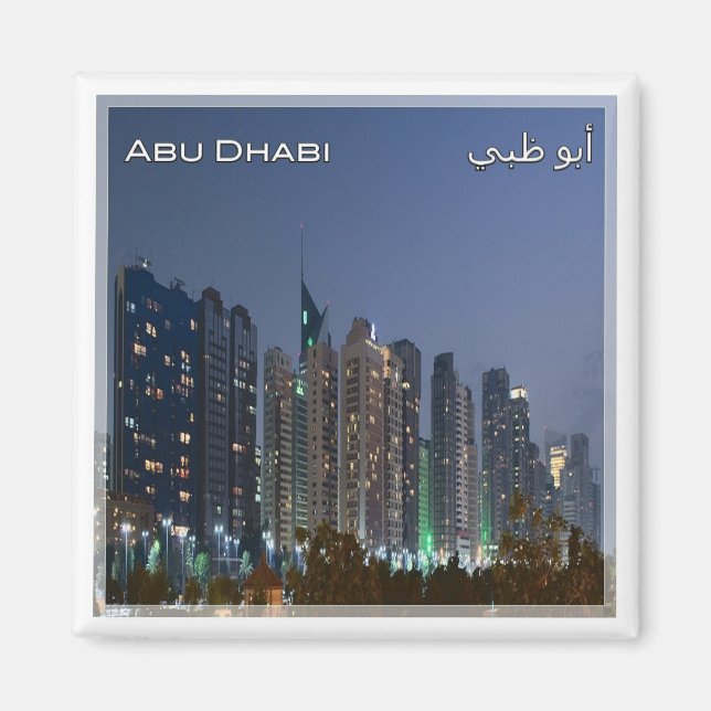 AE054 ABU DHABI skyline, Förenade Arabemiraten, Magnet (Framsidan)