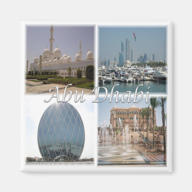 AE062 ABU DHABI, Förenade Arabemiraten, Fridge Magnet (Framsidan)