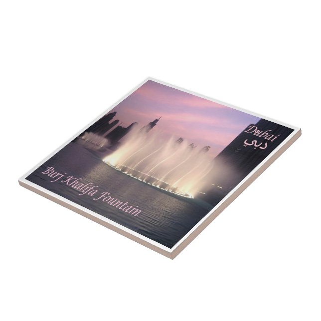 AE072 BURJ KHALIFA FONTÄN, KAKELPLATTA (Sidan)