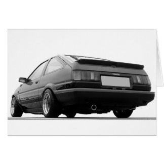 ae86 hachi corolla toyota sprinter trueno hälsningskort