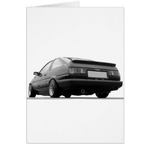 AE86 Svartvitt Hälsningskort