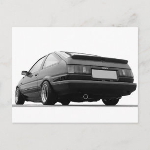 AE86 Svartvitt Vykort