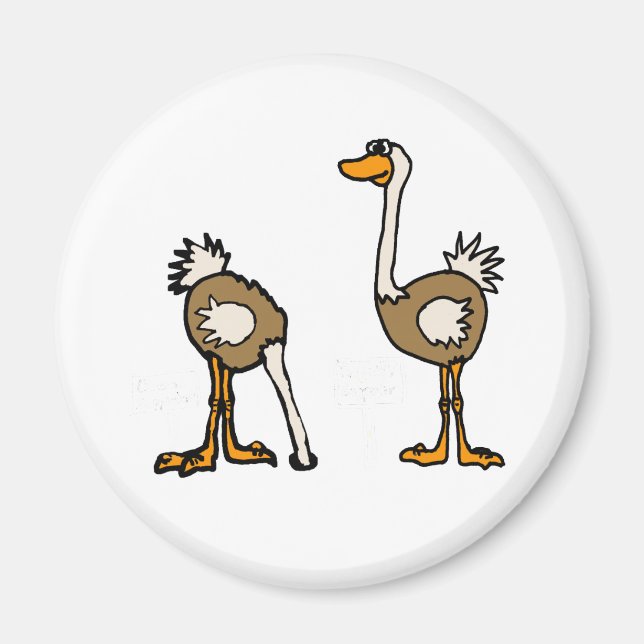 AE- Ostriches in Sand Magnet (Framsidan)