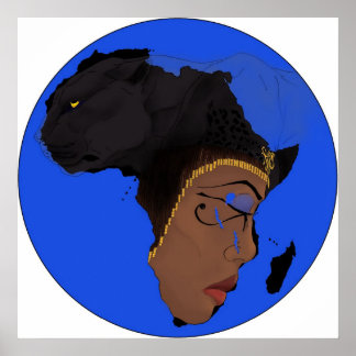 AE Symboler för Afrika Poster