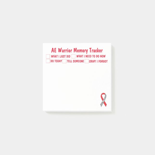 AE Warrior Memory Tracker Post-it Notes Block (Framsida)