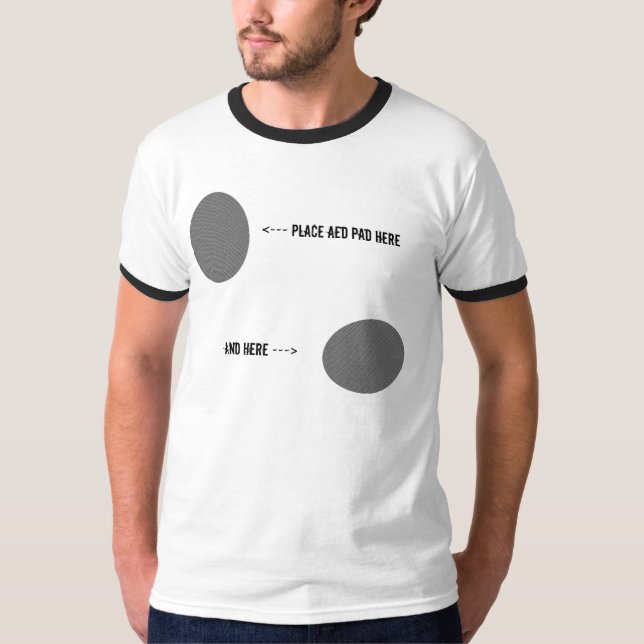 AED vadderar läge Tee Shirt (Framsida)