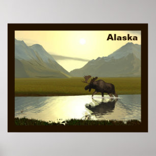 Aeftermiddag Moose Poster