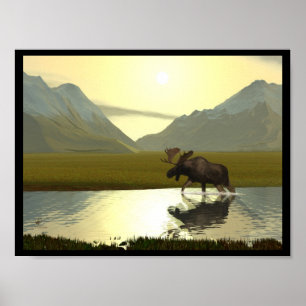 Aeftermiddag Moose Poster