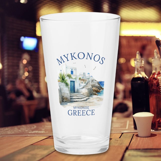 Aegean Dreams: Mykonos in Watercolor Glaskopp (Skapare uppladdad)