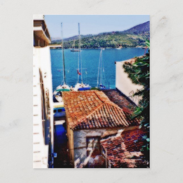 Aegina Island Postcard Vykort (Framsida)