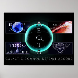AEGIS Logotyp Collage (16x12) Poster
