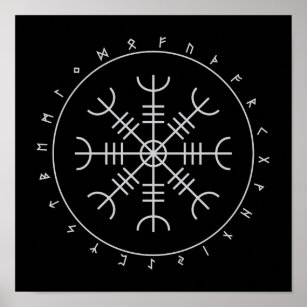Aegishjalmr Runes Poster