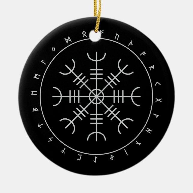Aegishjalmr Runor Ornament (Runda) (Framsidan)