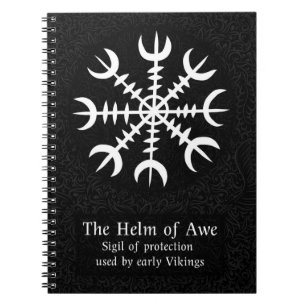 AEgishjálmr - Viking Helm of Awe Norse Protection Anteckningsbok Med Spiral