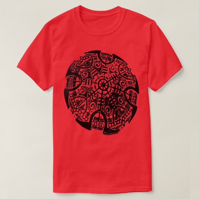 Aegishjalmur black t shirt (Design framsida)