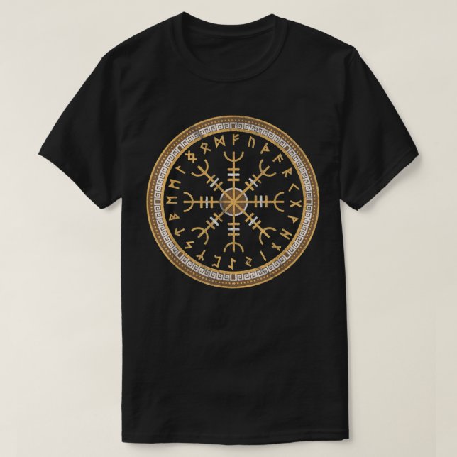 Ægishjálmur Hjälm av skräck T Shirt (Design framsida)