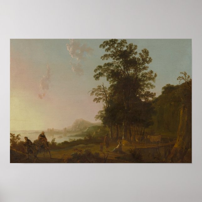 Aelbert Cuyp - Liggande med flygplanet in i Egypte Poster (Framsidan)