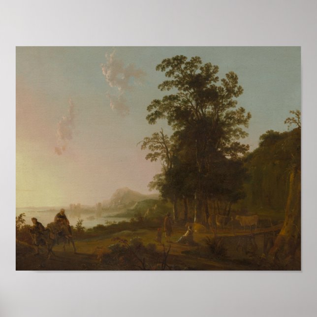 Aelbert Cuyp - Liggande med flygplanet in i Egypte Poster (Framsidan)