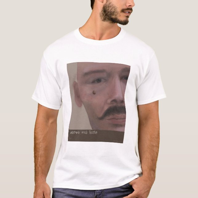 AElfred mid bitle ('Alfred with a beetle') T Shirt (Framsida)