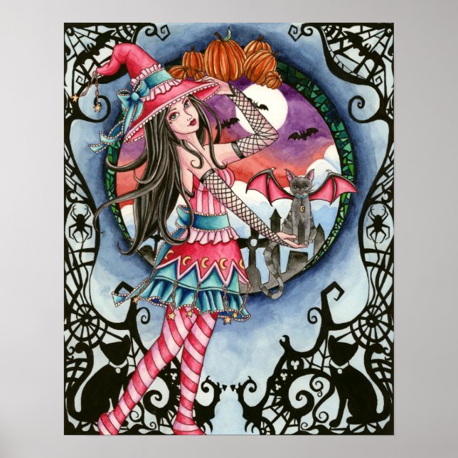 Aelita och Jax - Halloween Witch Poster (Framsidan)
