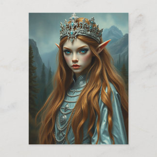 Aelithra Alvisk Drottning - Gotisk Mörk Fantasykon Vykort