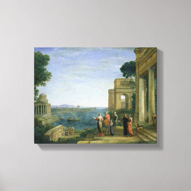 Aeneas and Dido in Carthage, 1675 Canvastryck (Framsida)