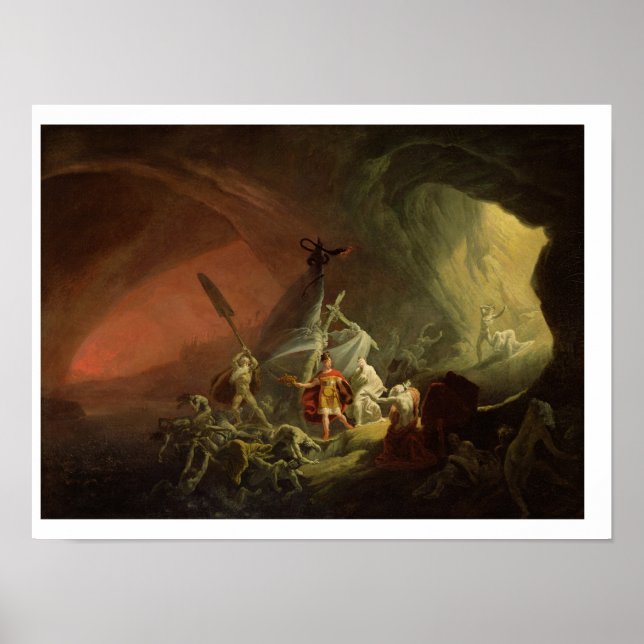 Aeneas and the Sibyl, c.1800 (oil on canvas) Poster (Framsidan)