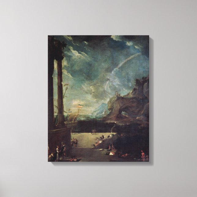 Aeneas avgång från Carthage Canvastryck (Framsida)