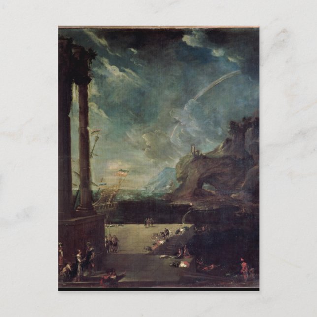 Aeneas avgång från Carthage Vykort (Framsida)