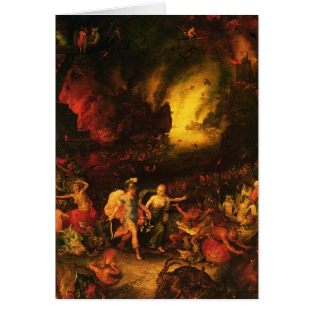 Aeneas i Hades Hälsningskort (Framsidan)