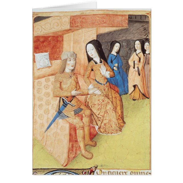 Aeneas och Dido, från arbetena av Virgil Hälsningskort (Framsidan)