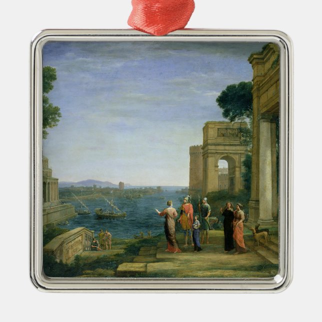 Aeneas och Dido i Carthage, 1675 Julgransprydnad Metall (Framsidan)