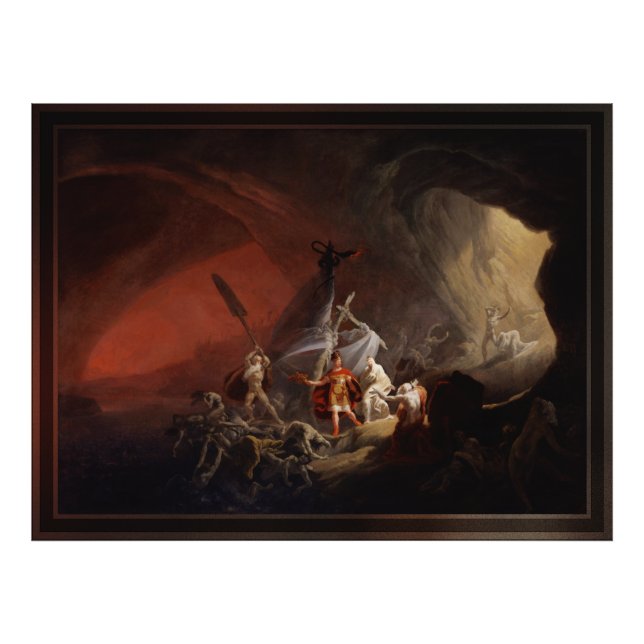 Aeneas och Sibyl Old Masters Reproduction Fototryck (Framsidan)