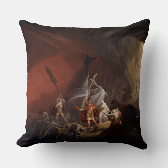 Aeneas och Sibyl Old Masters Reproduction Kudde (Framsida)