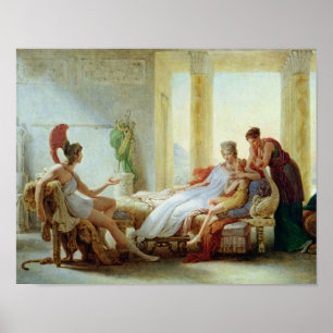 Aeneas träffande Dido av katastrofen på Troy Poster