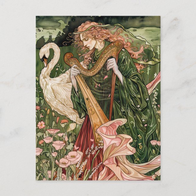 Aengus celtic God of Kärlek and Beauty Vykort (Framsida)