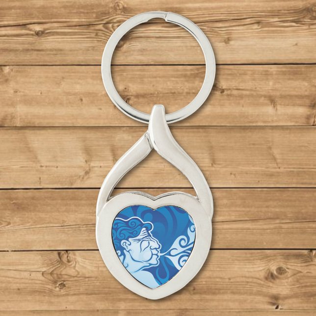 Aeolus Twisted Heart Silverfärgad Nyckelring (Skapare uppladdad)