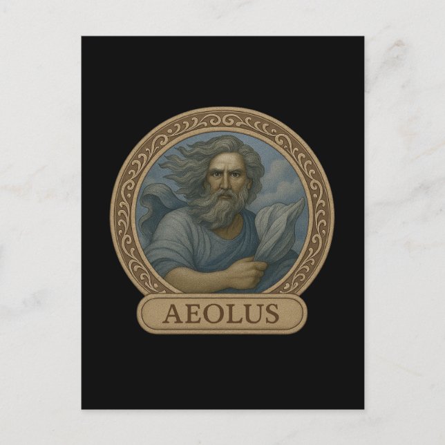 Aeolus Vindgud Andaktskort Vykort (Framsida)