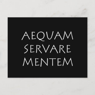 Aequam servare mentem vykort