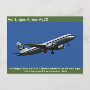Aer Lingus Airbus A320-bild för vykort